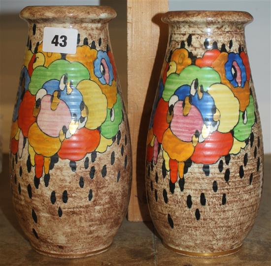 Pair of Crown Dural vases